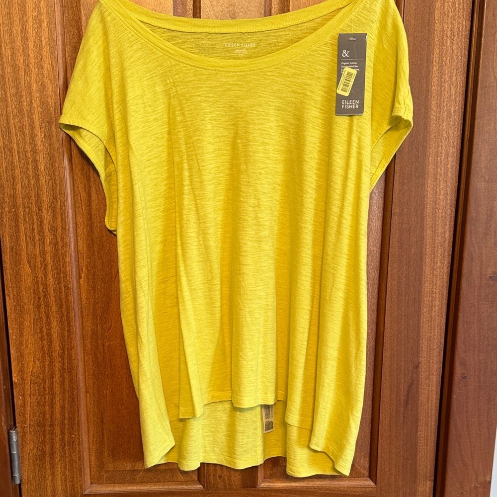 Eileen Fisher Sunny Yellow Short Sleeve Tee